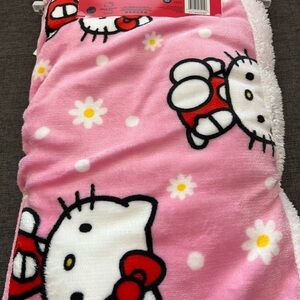 Hello Kitty Pink Sherpa Throw Blanket